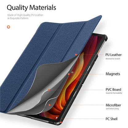 DUX DUCIS Domo Series for Lenovo Tab K11 Plus Case Tri-Fold Stand Leather Cover Auto Wake / Sleep