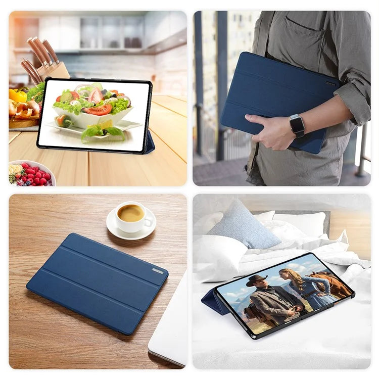 DUX DUCIS Domo Series for Lenovo Tab K11 Plus Case Tri-Fold Stand Leather Cover Auto Wake / Sleep
