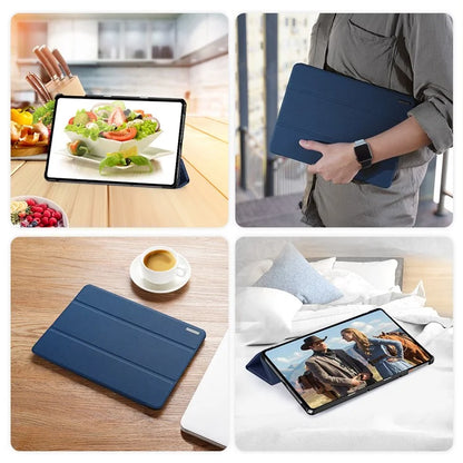 DUX DUCIS Domo Series for Lenovo Tab K11 Plus Case Tri-Fold Stand Leather Cover Auto Wake / Sleep