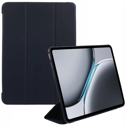 For OnePlus Pad 2 Case PU Leather+Silicone Tri-Fold Stand Tablet Cover