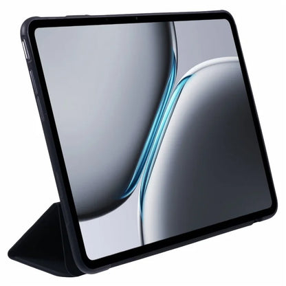 For OnePlus Pad 2 Case PU Leather+Silicone Tri-Fold Stand Tablet Cover