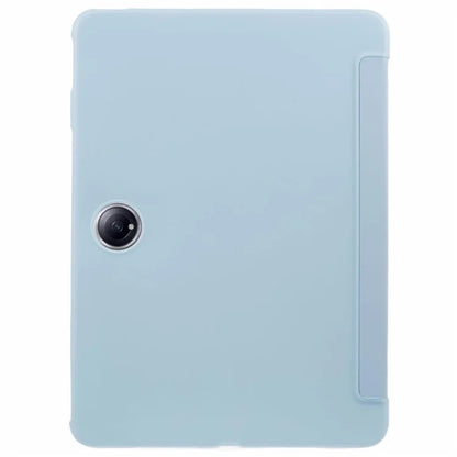 For OnePlus Pad 2 Case PU Leather+Silicone Tri-Fold Stand Tablet Cover