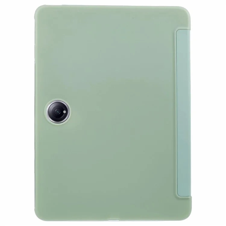 For OnePlus Pad 2 Case PU Leather+Silicone Tri-Fold Stand Tablet Cover