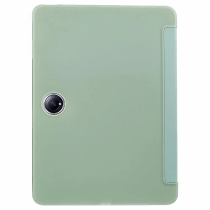 For OnePlus Pad 2 Case PU Leather+Silicone Tri-Fold Stand Tablet Cover