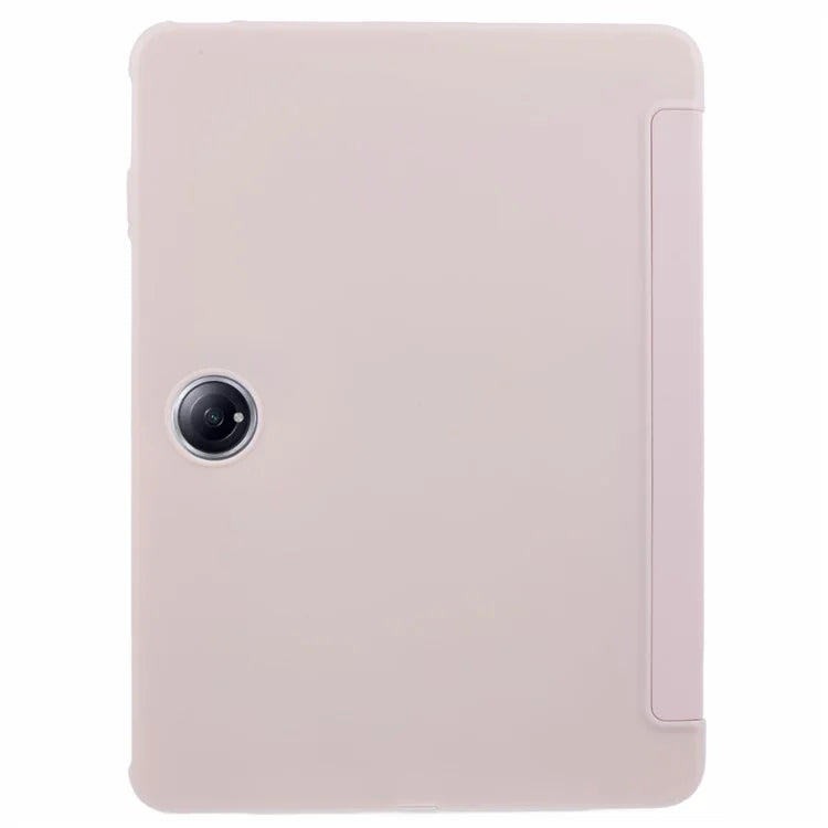 For OnePlus Pad 2 Case PU Leather+Silicone Tri-Fold Stand Tablet Cover