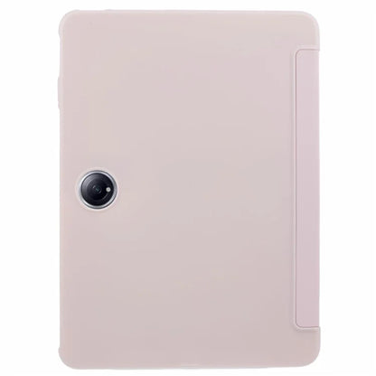 For OnePlus Pad 2 Case PU Leather+Silicone Tri-Fold Stand Tablet Cover