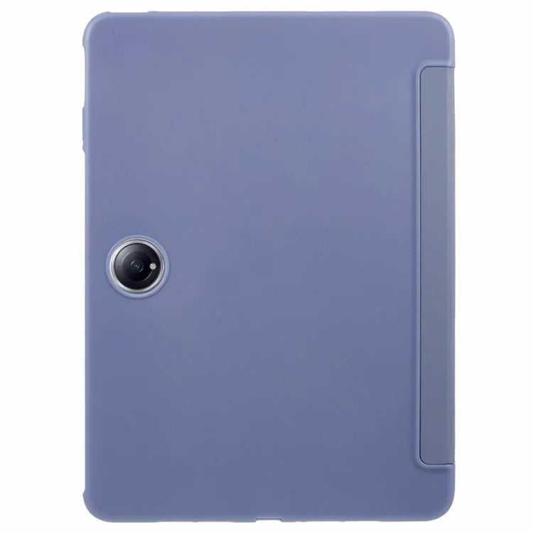 For OnePlus Pad 2 Case PU Leather+Silicone Tri-Fold Stand Tablet Cover