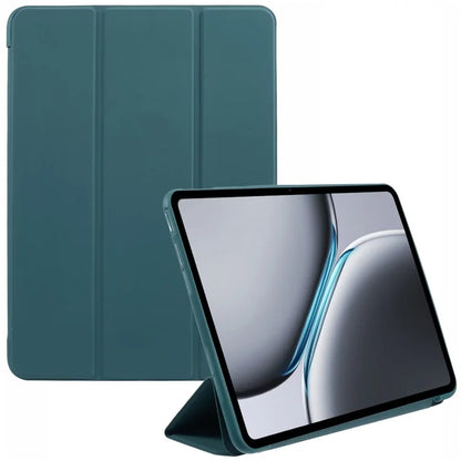 For OnePlus Pad 2 Case PU Leather+Silicone Tri-Fold Stand Tablet Cover