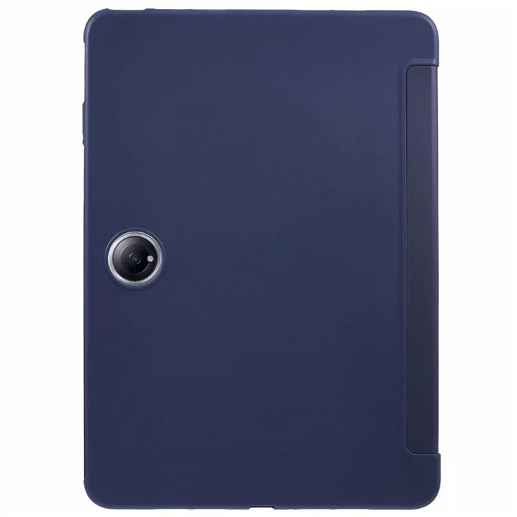For OnePlus Pad 2 Case PU Leather+Silicone Tri-Fold Stand Tablet Cover