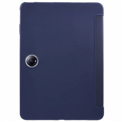For OnePlus Pad 2 Case PU Leather+Silicone Tri-Fold Stand Tablet Cover