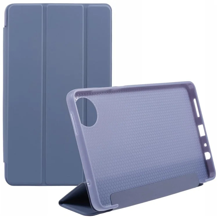 For Xiaomi Redmi Pad SE 4G 8.7 inch Case PU Leather+Silicone Tri-Fold Stand Tablet Cover