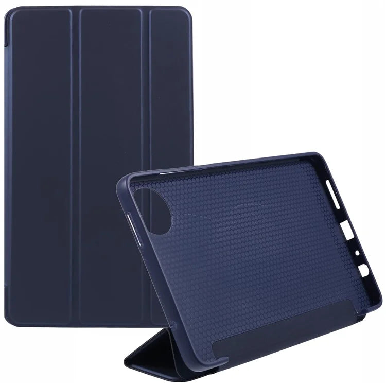 For Xiaomi Redmi Pad SE 4G 8.7 inch Case PU Leather+Silicone Tri-Fold Stand Tablet Cover