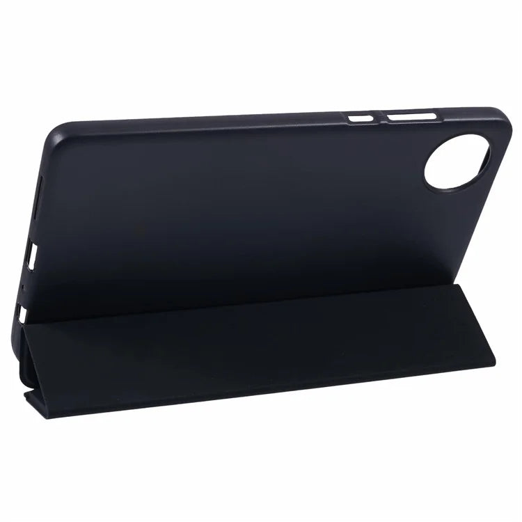 For Xiaomi Redmi Pad SE 4G 8.7 inch Case PU Leather+Silicone Tri-Fold Stand Tablet Cover