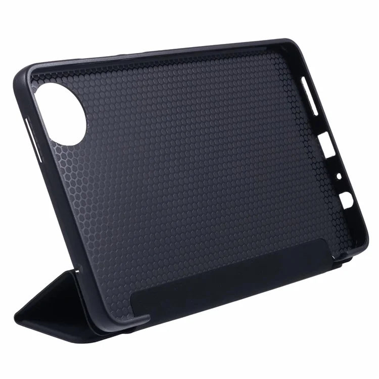 For Xiaomi Redmi Pad SE 4G 8.7 inch Case PU Leather+Silicone Tri-Fold Stand Tablet Cover