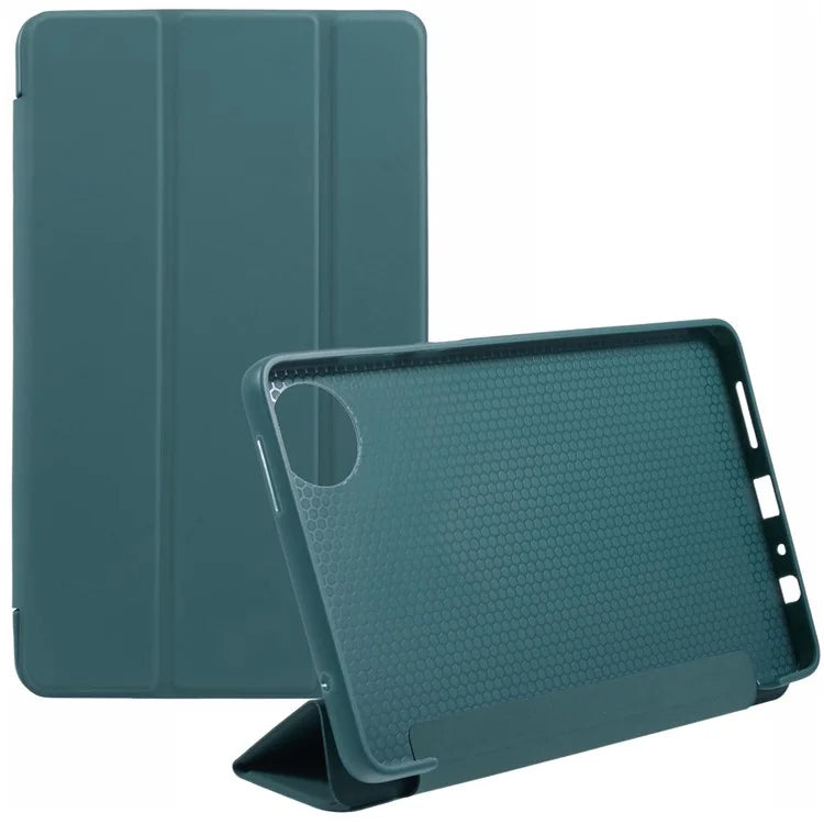For Xiaomi Redmi Pad SE 4G 8.7 inch Case PU Leather+Silicone Tri-Fold Stand Tablet Cover