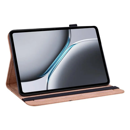 For OnePlus Pad 2 / Pad Pro Case Line Imprinted PU Leather Card Holder Tablet Stand Cover