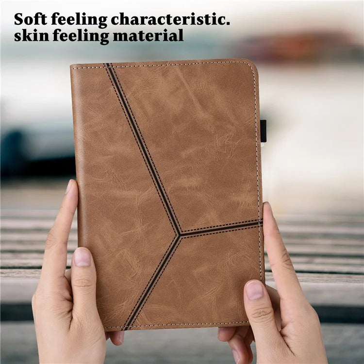 For Xiaomi Redmi Pad Pro / Pro 5G / Poco Pad 4G Case Line Imprinted PU Leather Card Holder Tablet Stand Cover