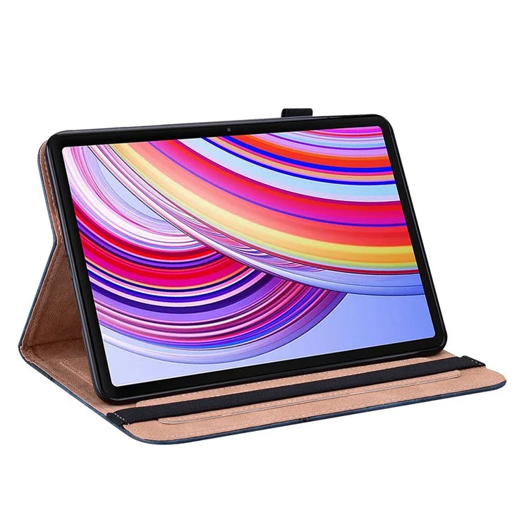 For Xiaomi Redmi Pad Pro / Pro 5G / Poco Pad 4G Case Line Imprinted PU Leather Card Holder Tablet Stand Cover