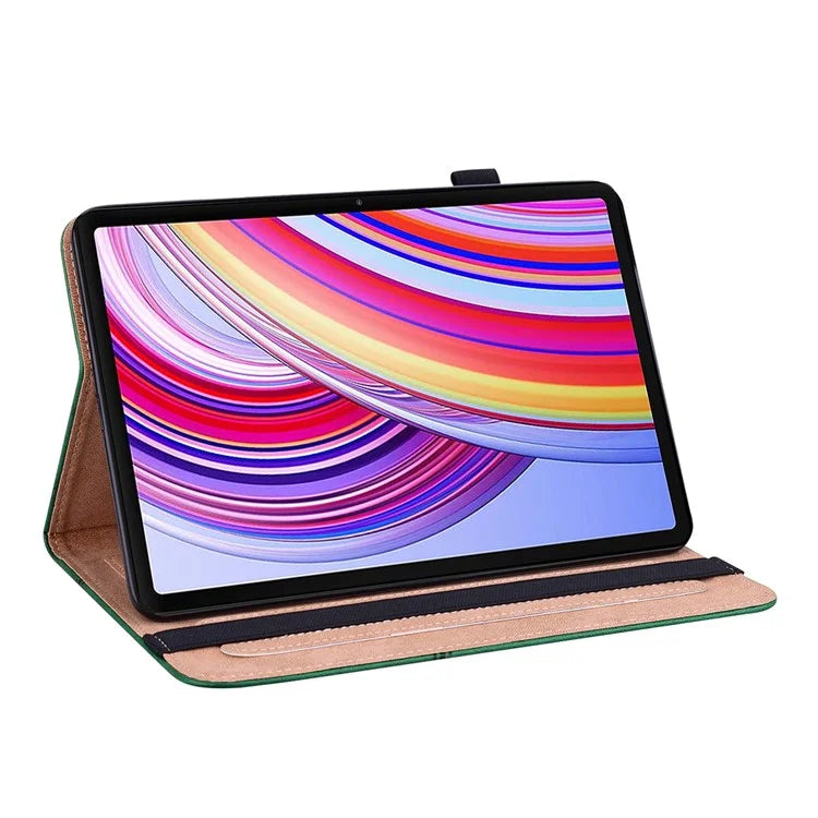 For Xiaomi Redmi Pad Pro / Pro 5G / Poco Pad 4G Case Line Imprinted PU Leather Card Holder Tablet Stand Cover