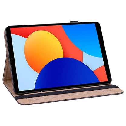 For Xiaomi Redmi Pad SE 4G 8.7 inch Case Line Imprinted PU Leather Card Holder Tablet Stand Cover