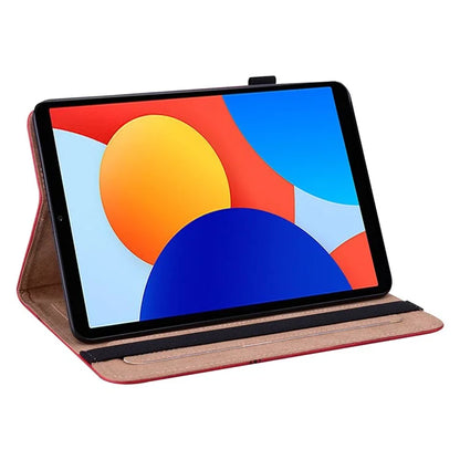 For Xiaomi Redmi Pad SE 4G 8.7 inch Case Line Imprinted PU Leather Card Holder Tablet Stand Cover