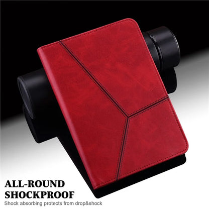 For Xiaomi Redmi Pad SE 4G 8.7 inch Case Line Imprinted PU Leather Card Holder Tablet Stand Cover