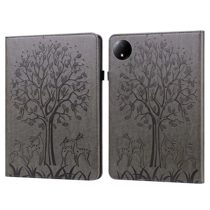 For Xiaomi Redmi Pad SE 4G 8.7 inch Case PU Leather Stand Tree Deer Pattern Tablet Cover