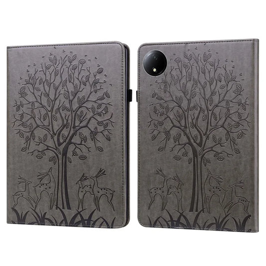 For Xiaomi Redmi Pad SE 4G 8.7 inch Case PU Leather Stand Tree Deer Pattern Tablet Cover