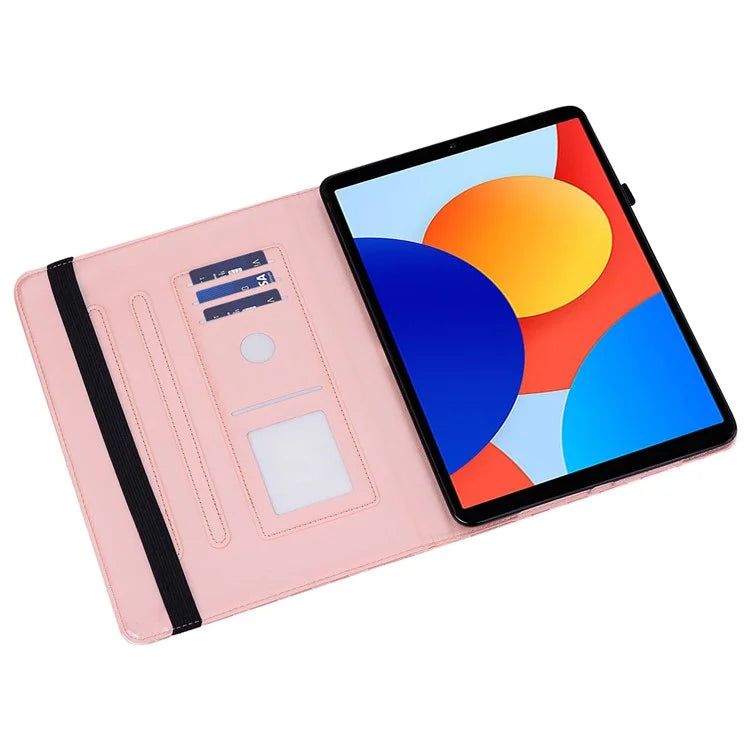 For Xiaomi Redmi Pad SE 4G 8.7 inch Case PU Leather Stand Tree Deer Pattern Tablet Cover