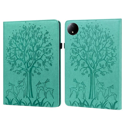 For Xiaomi Redmi Pad SE 4G 8.7 inch Case PU Leather Stand Tree Deer Pattern Tablet Cover