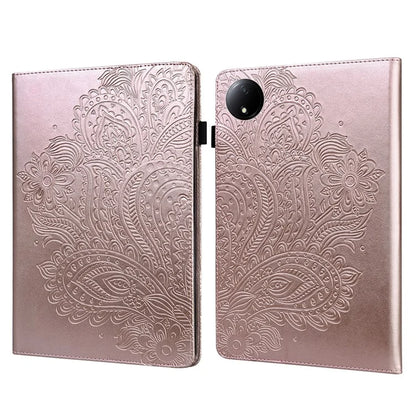 For Xiaomi Redmi Pad SE 4G 8.7 inch Case Peacock Flower Pattern Card Holder Leather Tablet Cover