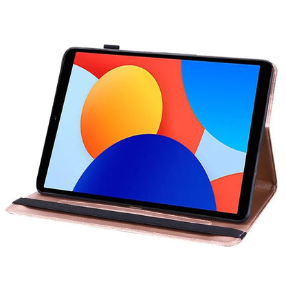 For Xiaomi Redmi Pad SE 4G 8.7 inch Case Peacock Flower Pattern Card Holder Leather Tablet Cover