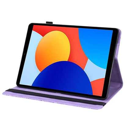 For Xiaomi Redmi Pad SE 4G 8.7 inch Case Peacock Flower Pattern Card Holder Leather Tablet Cover