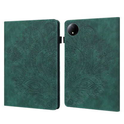 For Xiaomi Redmi Pad SE 4G 8.7 inch Case Peacock Flower Pattern Card Holder Leather Tablet Cover