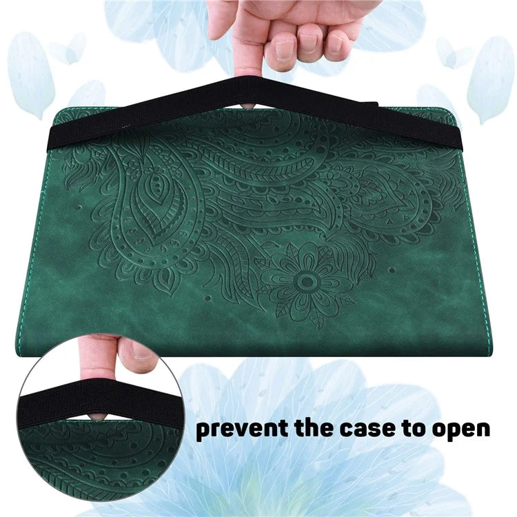 For Xiaomi Redmi Pad SE 4G 8.7 inch Case Peacock Flower Pattern Card Holder Leather Tablet Cover