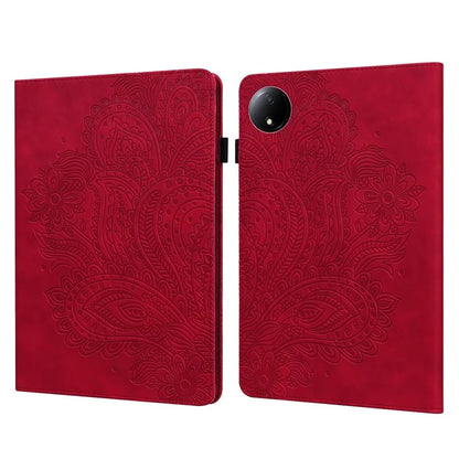 For Xiaomi Redmi Pad SE 4G 8.7 inch Case Peacock Flower Pattern Card Holder Leather Tablet Cover