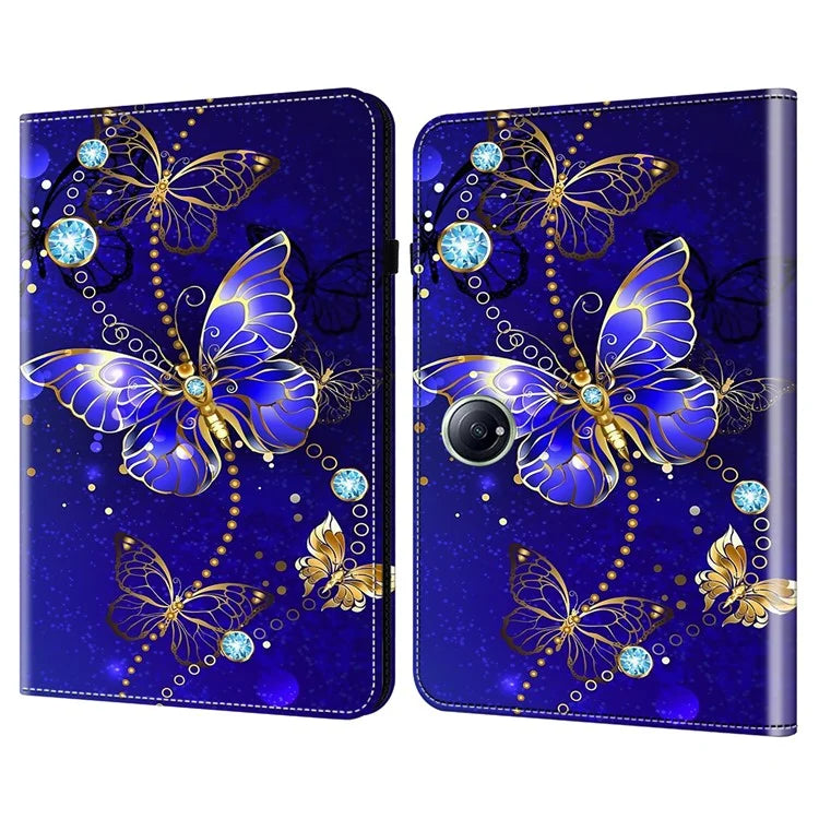 For OnePlus Pad 2  /  Pad Pro Case Pattern Printed Leather Tablet Cover with Card Slot