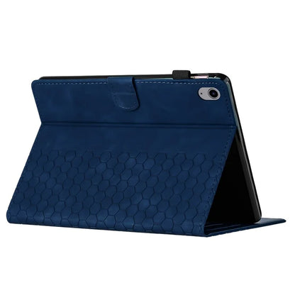 For iPad 10.9 (2022) Case Honeycomb Printed Leather Tablet Cover with Card Slot