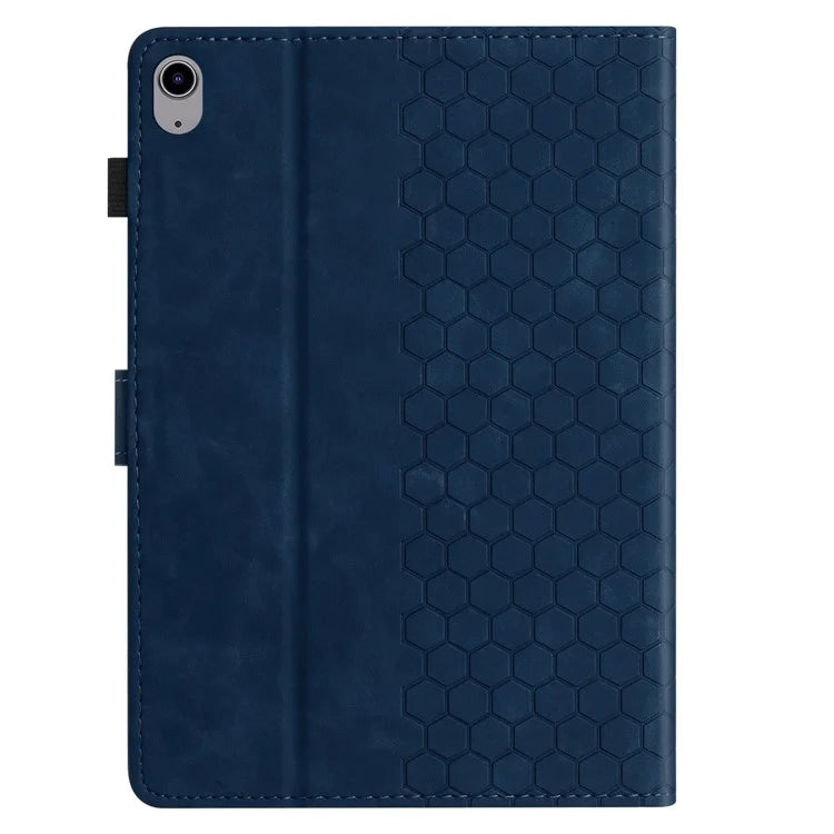 For iPad 10.9 (2022) Case Honeycomb Printed Leather Tablet Cover with Card Slot