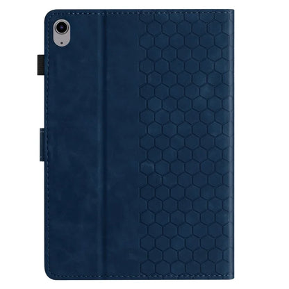 For iPad 10.9 (2022) Case Honeycomb Printed Leather Tablet Cover with Card Slot