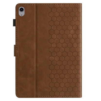 For iPad 10.9 (2022) Case Honeycomb Printed Leather Tablet Cover with Card Slot
