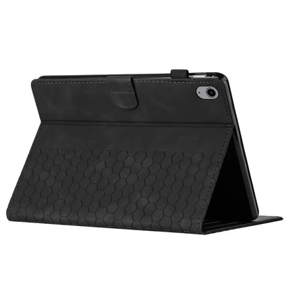 For iPad 10.9 (2022) Case Honeycomb Printed Leather Tablet Cover with Card Slot