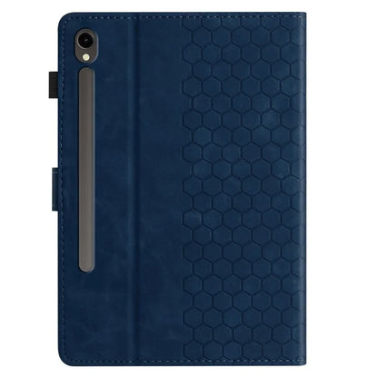 For Samsung Galaxy Tab S9 FE  /  S9 Case Honeycomb Printed Leather Tablet Cover with Card Slot