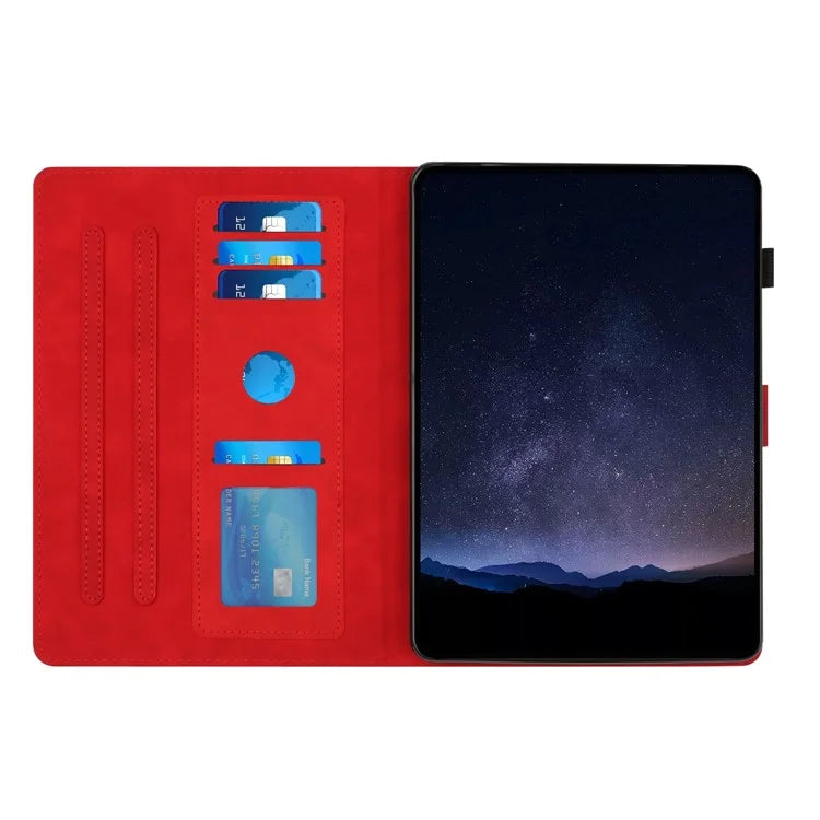 For Samsung Galaxy Tab S9 FE  /  S9 Case Honeycomb Printed Leather Tablet Cover with Card Slot