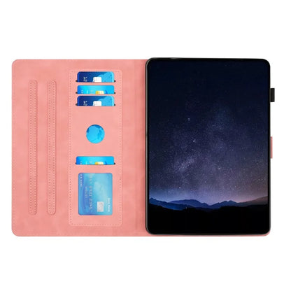 For Samsung Galaxy Tab S9 FE  /  S9 Case Honeycomb Printed Leather Tablet Cover with Card Slot