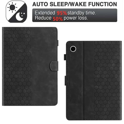 For Samsung Galaxy Tab A9 Case Honeycomb Printed Leather Tablet Cover with Card Slot