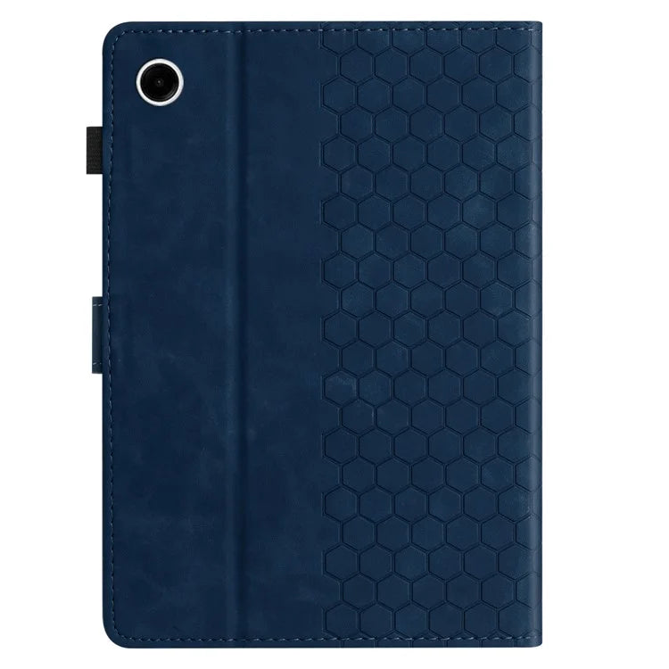 For Samsung Galaxy Tab A9 Case Honeycomb Printed Leather Tablet Cover with Card Slot