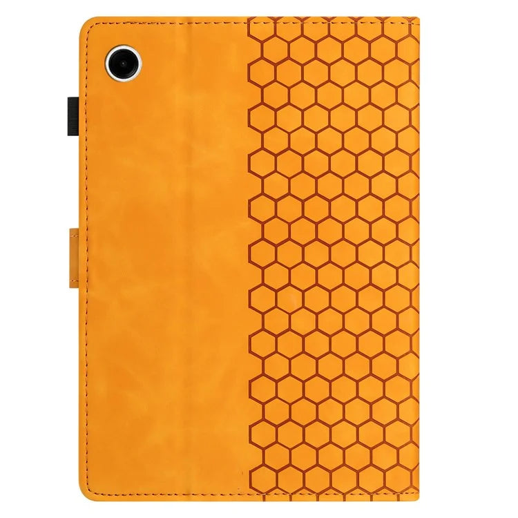 For Samsung Galaxy Tab A9 Case Honeycomb Printed Leather Tablet Cover with Card Slot