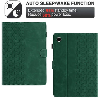 For Samsung Galaxy Tab A9 Case Honeycomb Printed Leather Tablet Cover with Card Slot