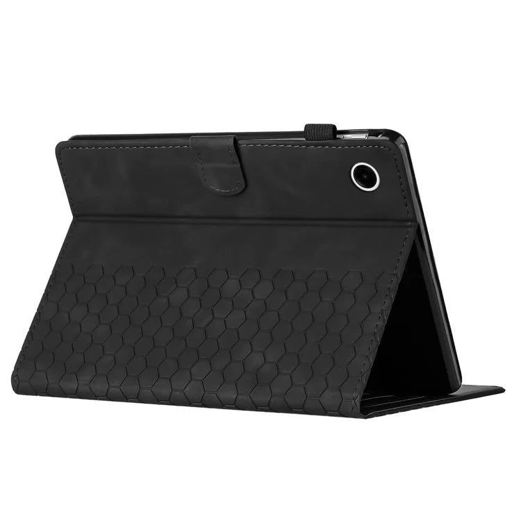 For Samsung Galaxy Tab A8 10.5 (2022)  /  (2021) Case Honeycomb Printed Leather Tablet Cover with Card Slot